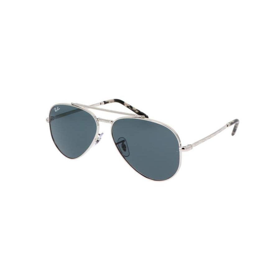 New Aviator Silver with Blue Lens