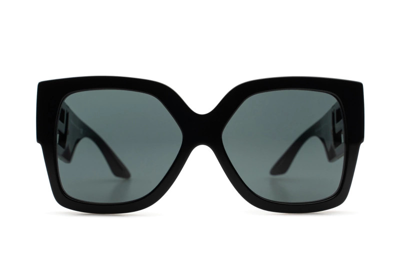 Versace Round Black Frame with Dark Grey Lens