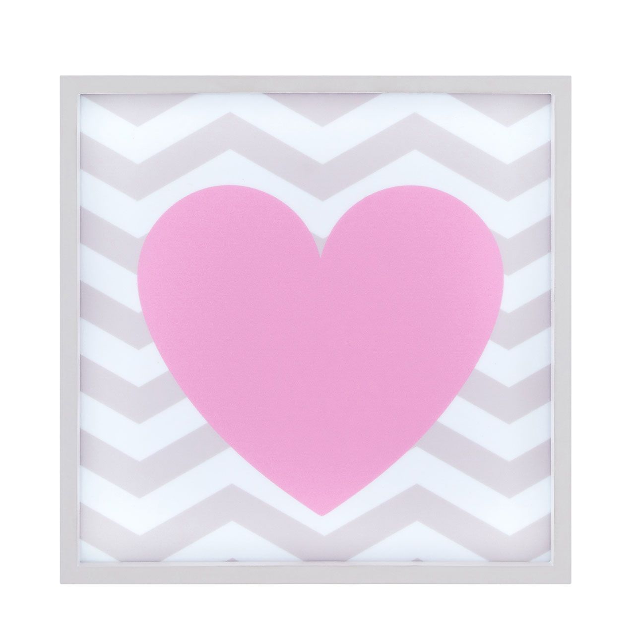 Homewares Pink Heart Led Light Box