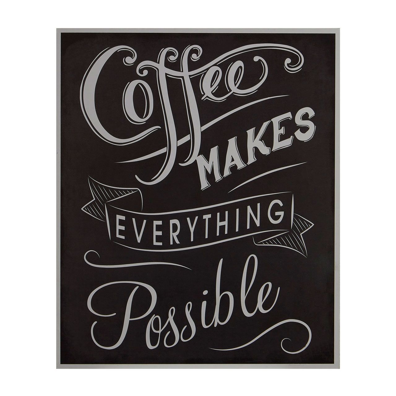 Homewares Coffee Makes Everything Wall Plaque