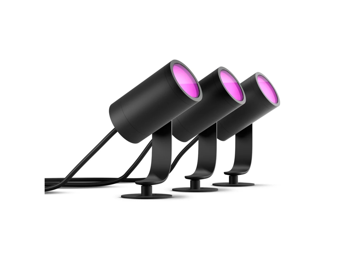 Philips Hue Lily Outdoor Spot Light 3 Pack Black