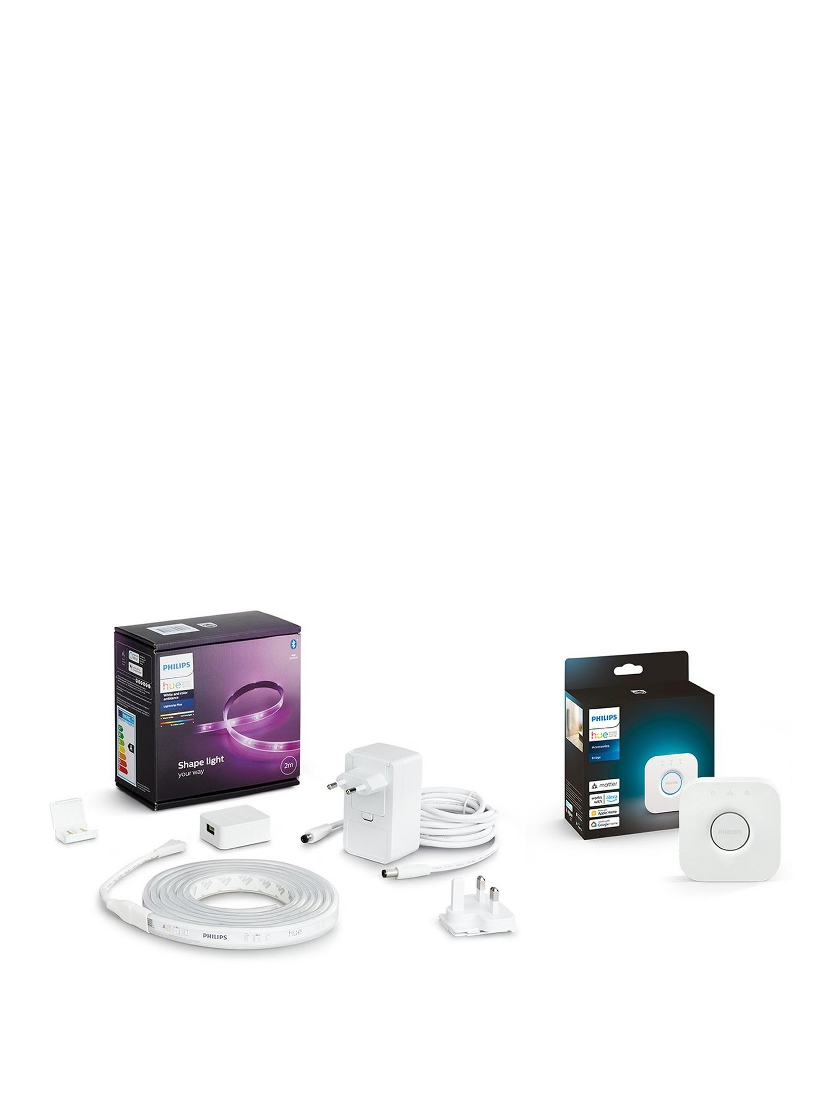 Philips Hue Lightstrip Plus V4 2m base with Bridge Starter Kit