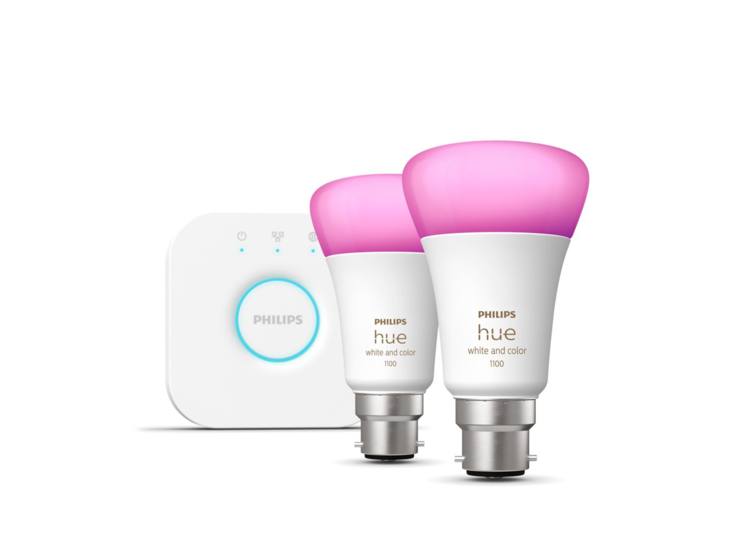 Philips Hue Starter Kit Colour B22 2 Pack