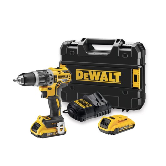 Dewalt 18v XR Brushless Compact Combi Hammer Drill - 2 x 2.0ah Battery
