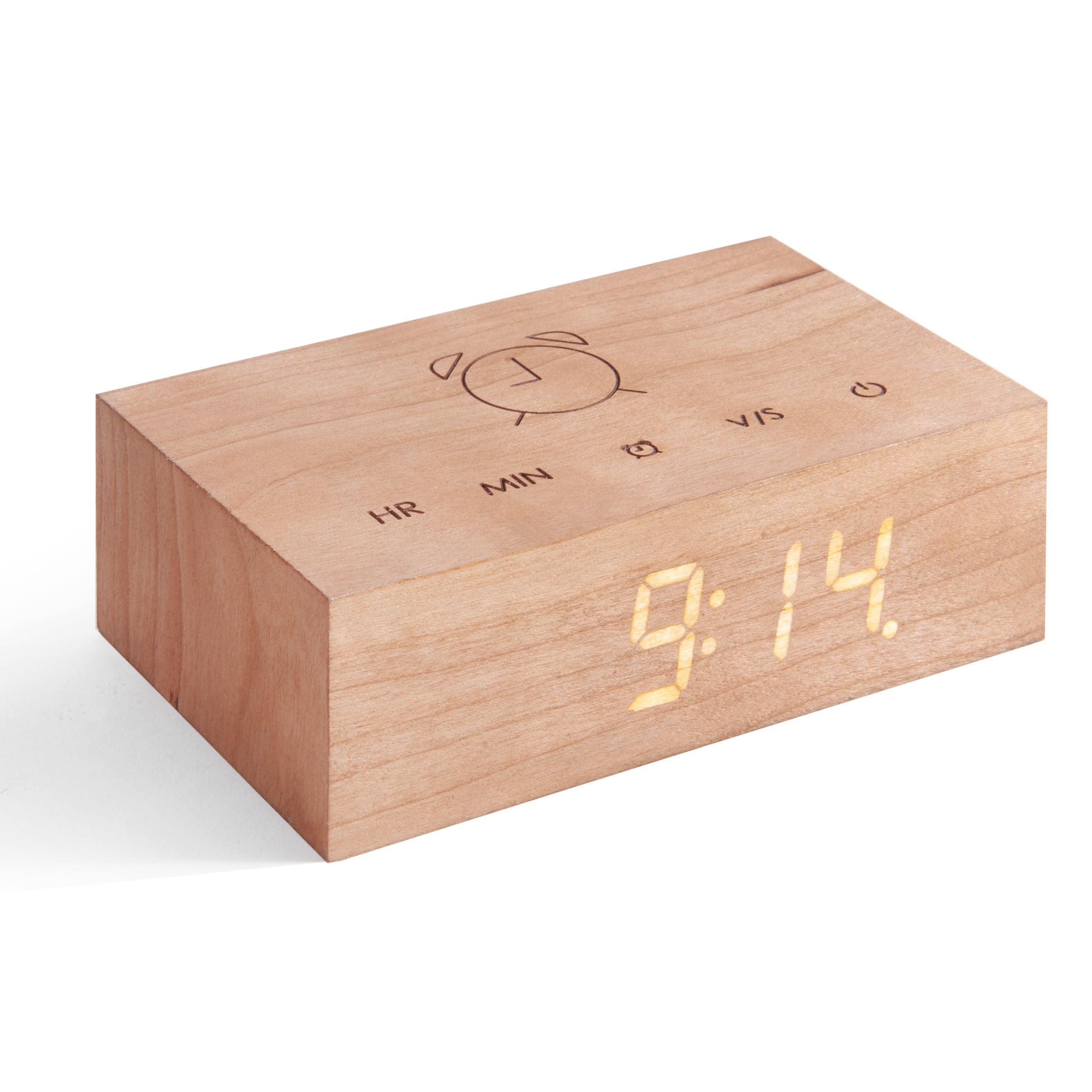 Gingko Flip Cilck Clock Natural Cherry