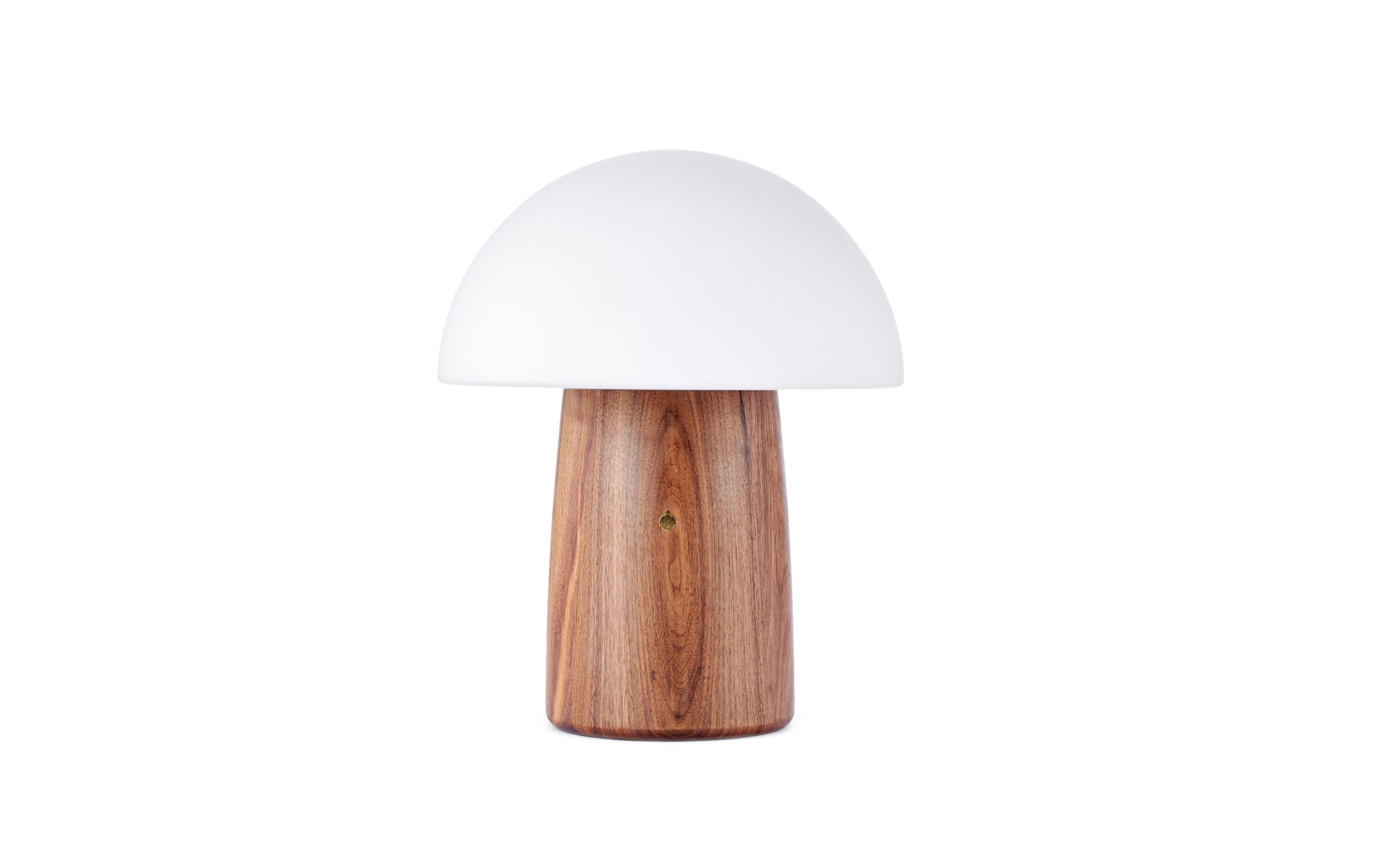 Gingko Alice Mushroom Lamp Large Natural Walnut Wood