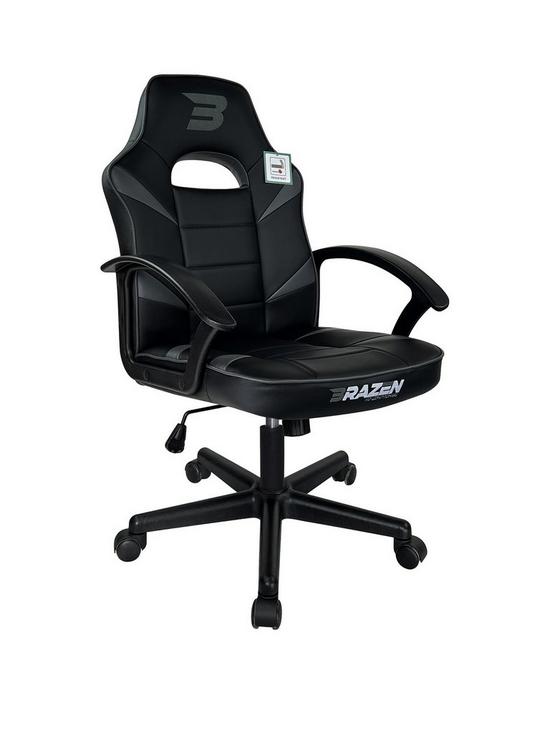 BraZen Valor Mid Back PC Gaming Chair - Grey