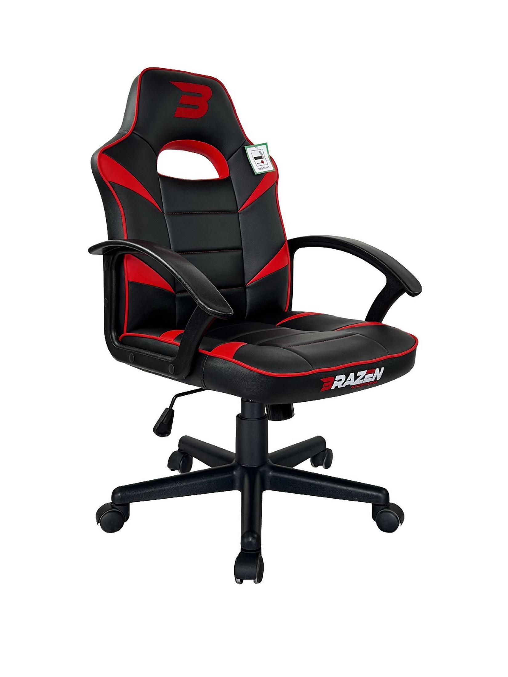 BraZen Valor Mid Back PC Gaming Chair - Red