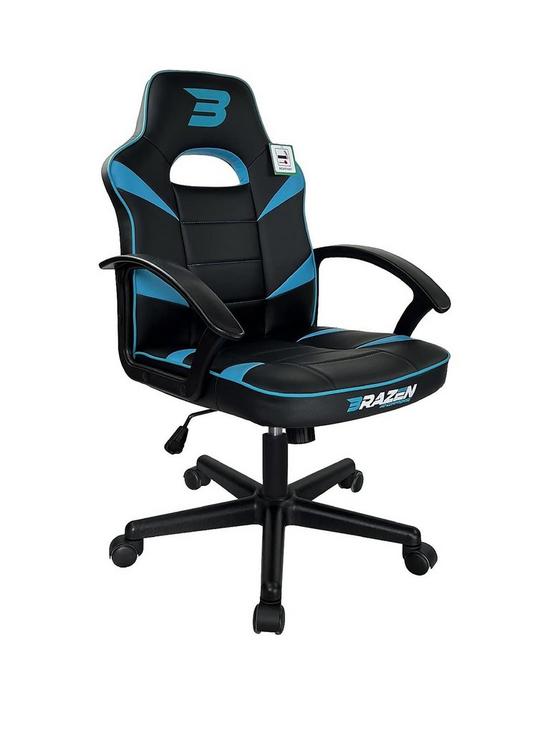 BraZen Valor Mid Back PC Gaming Chair - Blue