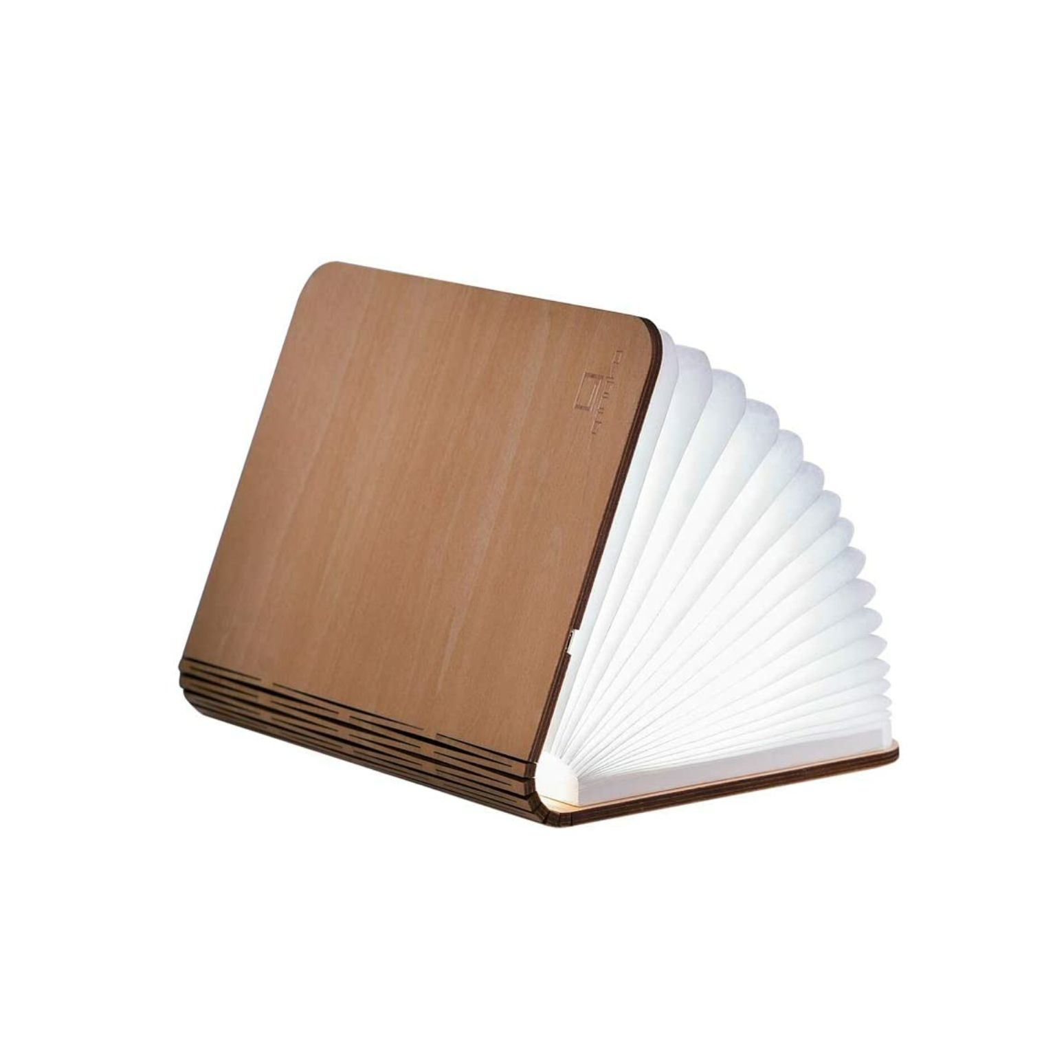 Gingko Natural Wood Smart Book Light Large Maple