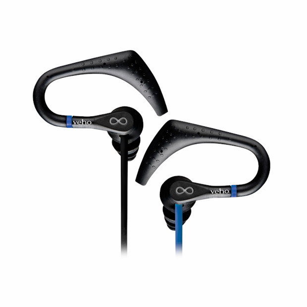 Veho ZS-3 Water Resistant Sports Earphones - Blue/Black