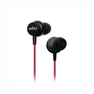 Veho Z3 Wired Earphones With Mic Red