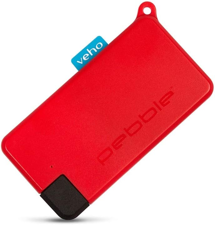 Veho Pebble POKKET 1000mah Powerbank Red